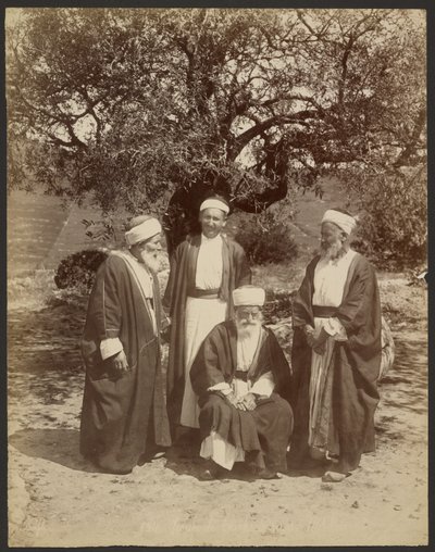 Grupo de xeques drusos: monte Carmelo de Félix Bonfils