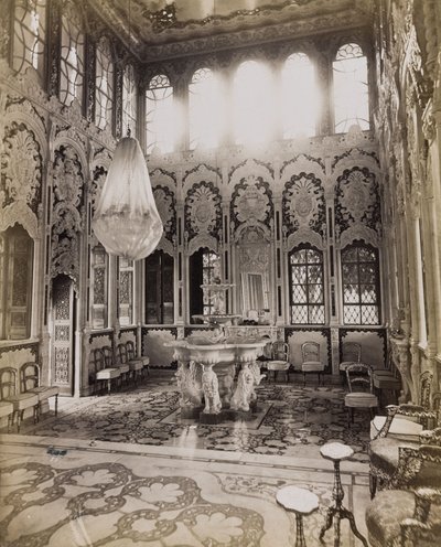 Interior de uma casa em Damasco de Félix Bonfils