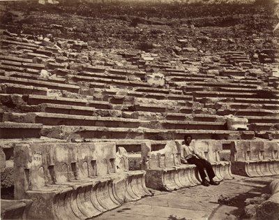 Interior, Teatro de Dionísio, Atenas de Félix Bonfils