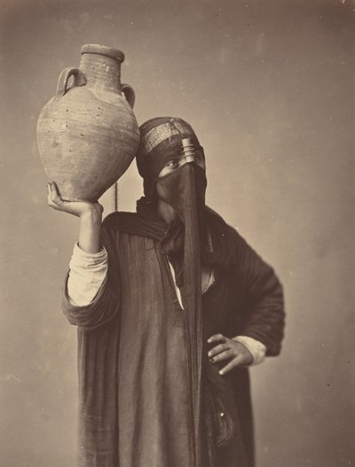 Transportador de água no Cairo, c. 1870 (foto) de Félix Bonfils