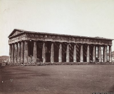 O Templo de Theseus na Acrópole de Atenas de Félix Bonfils