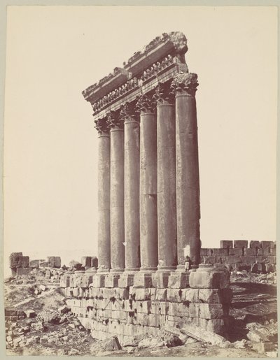 O Templo do Sol em Baalbek de Félix Bonfils