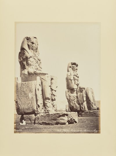 Tebas. Colossos de Mémnon (Egito) de Félix Bonfils