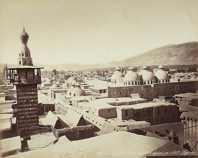 Vista do bairro cristão em Damasco, Síria de Félix Bonfils