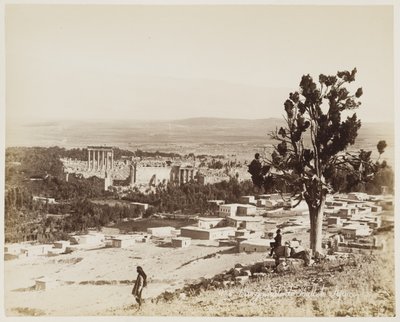 Vista geral de Baalbek, Síria #438 de Félix Bonfils