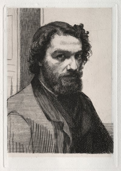 Alphonse Legros, 1861 impresso em 1875. de Felix Bracquemond
