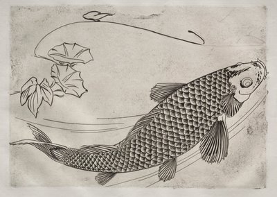 Serviço de Jantar Serviço Rousseau: Peixe grande em estilo japonês no. 19, 1866. de Felix Bracquemond