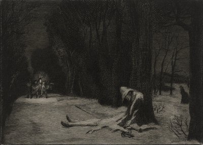 A Morte de Matamore (gravura) de Felix Bracquemond
