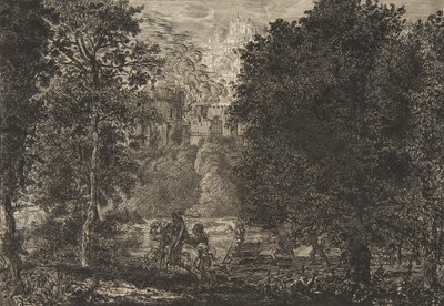 A chama está perto do fogo, por volta de 1853-5. de Felix Bracquemond