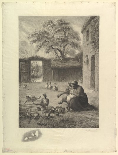 Primavera, depois de um pastel de Millet, 1888. de Felix Bracquemond