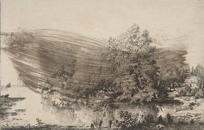 Quinta nas margens do Oise, 1868. de Felix Bracquemond