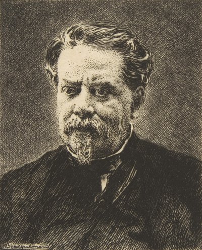 Retrato de Benjamin Fillon, 1876. de Felix Bracquemond