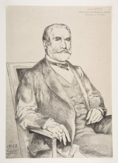 Retrato de Louis Robert, 1873. de Felix Bracquemond