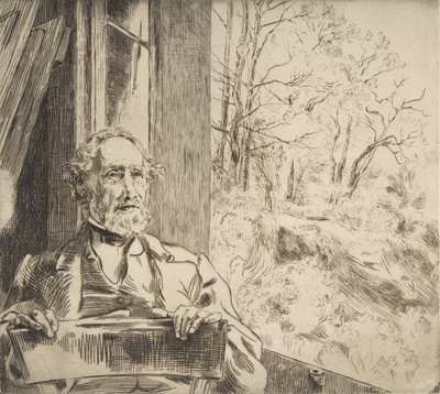 Retrato de Meyer-Heine, 1872. de Felix Bracquemond