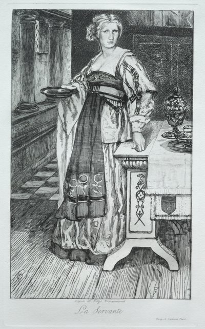 A Serva, depois de H. Leys de Felix Bracquemond