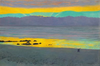 Por do sol amarelo e verde Por do sol amarelo e verde, 1911. de Felix Edouard Vallotton