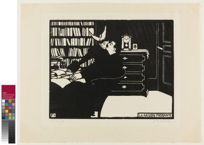 A razão imperiosa - La raison probante. (Prato 14 da série "Intimités") de Felix Edouard Vallotton