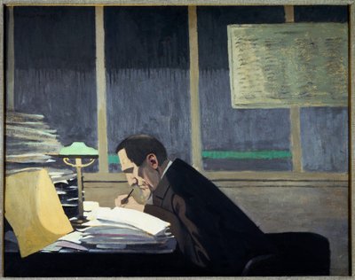 Felix Feneon na Revue Blanche (óleo a bordo de Felix Edouard Vallotton