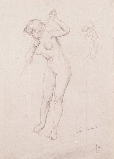 Figura de estudo para "O assassinato de Orfeu" de Felix Edouard Vallotton