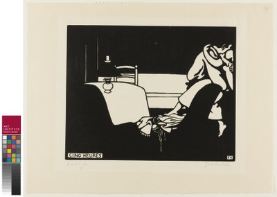 Relógio de cinco horas, prato sete de Intimacies, 1898 de Felix Edouard Vallotton
