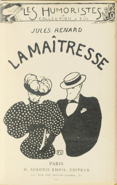 Capa de "A Senhora", de Jules Renard, 1896 de Felix Edouard Vallotton