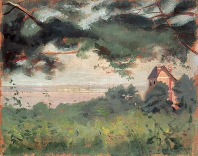 Honfleur, vista sobre o estuário de Felix Edouard Vallotton