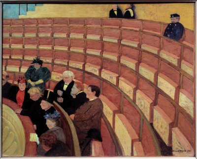 La troisième galerie au Theatre du Chatelet Peinture de Felix Vallotton (1865-1925) (ec.suiss.) 1895 Sun. 0,49x0,61 m Paris, musee d
