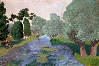 Paisagem na Normandia, Arques-la-Bataille, 1903. de Felix Edouard Vallotton
