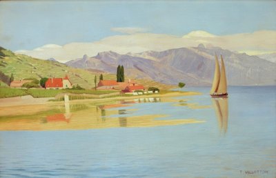 O porto de Pully de Felix Edouard Vallotton