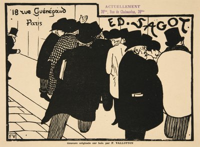 Amantes de impressões, pub. 1892 de Felix Edouard Vallotton
