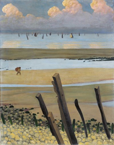 Maré baixa em Villerville, 1922 de Felix Edouard Vallotton