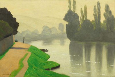 Névoa da manhã em Andelys, 1917. de Felix Edouard Vallotton
