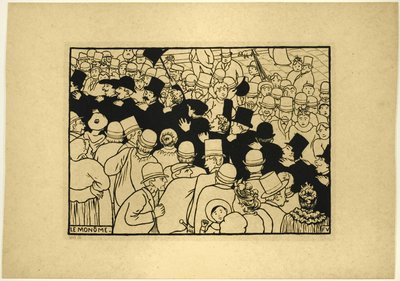 Desfilando pelas ruas em fila única de Felix Edouard Vallotton