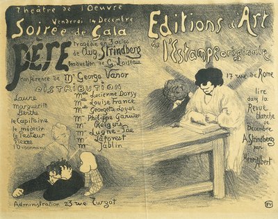 Programa da Ópera de Paris, incluindo obras de August Strindberg de Felix Edouard Vallotton