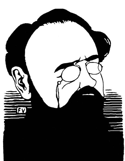 Retrato de Emile Zola (1840-1902), escritor francês. Gravura de Felix Edouard Vallotton (1865-1925) de Felix Edouard Vallotton