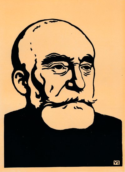 Retrato de Puvis De Chavannes, c1898 de Felix Edouard Vallotton