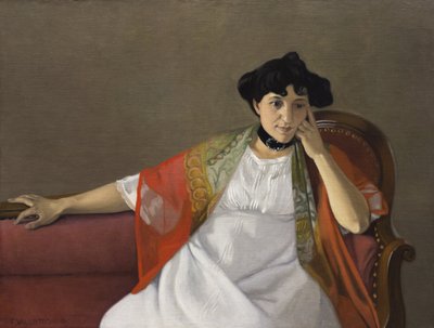 Retrato da esposa do artista, Gabrielle Vallotton, 1905. de Felix Edouard Vallotton