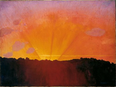 Pôr do sol, céu laranja, 1910. de Felix Edouard Vallotton