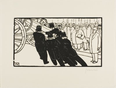 Os Portadores do Caixão de Felix Edouard Vallotton