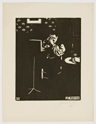 The Cornet, da série "Musical Instruments", 1896-97 de Felix Edouard Vallotton