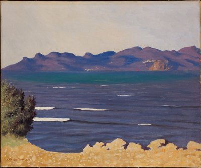 O Esterel e a baía de Cannes, 1925. de Felix Edouard Vallotton