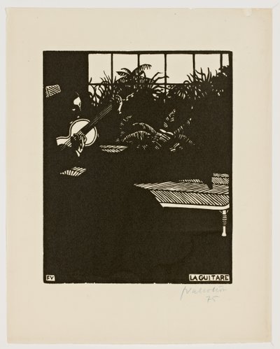 The Guitar, da série "Musical Instruments", V, 1897 de Felix Edouard Vallotton