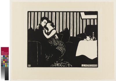 The Lie, prato um de Intimacies, 1897 de Felix Edouard Vallotton