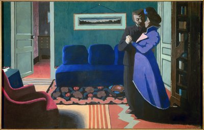 The Visit Painting by Felix Vallotton (1865-1925) (ec.suiss) 1899 Zurique, Kunsthalle de Felix Edouard Vallotton