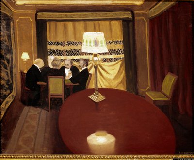 O jogo de póquer. Pintura de Felix Vallotton (1865-1925) de Felix Edouard Vallotton