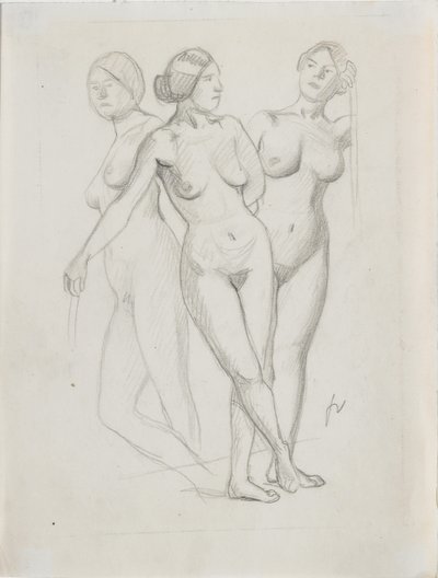 Três Graças, estudo de Felix Edouard Vallotton
