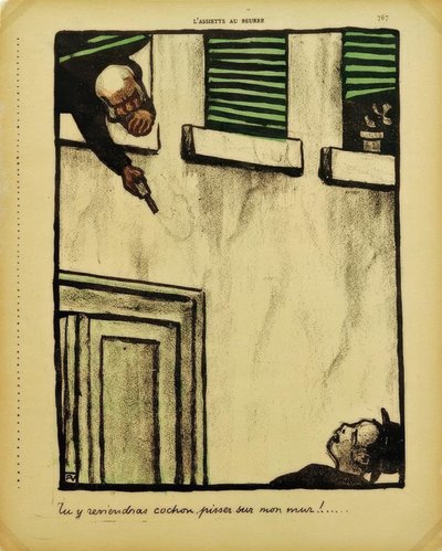 Você vai voltar, porco, mijar na minha parede de Felix Edouard Vallotton