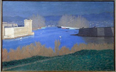 Vista do porto de Marselha Pintura de Felix Vallotton (1865-1925) 1901 Coleção particular - Vista do porto de Marselha. Pintura de Felix Vallotton (1865-1925) de Felix Edouard Vallotton