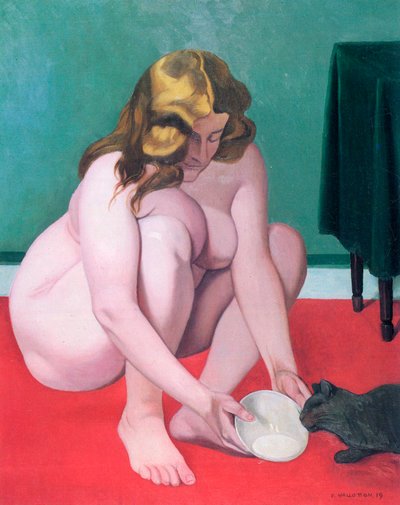 Mulher com gato