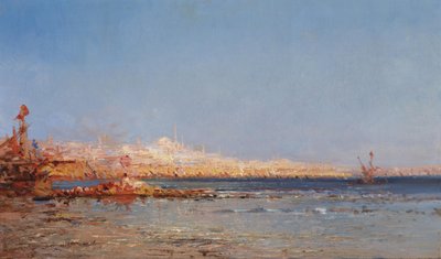 Vista de Constantinopla, c. 1911 de Félix Ziem